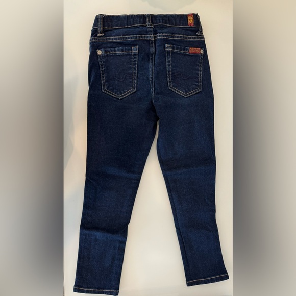 7 For All Mankind Little Girl's Skinny Jeans - Size: 6 - Color: RINSED INDIGO - Picture 2 of 4